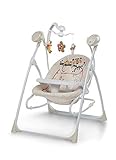 Foppapedretti Sdraietta Altalena Carillon, Dondolo Musicale con Melodie, per Bambini dalla nascita a 9 Kg, Dispositivo di Movimento della seduta, Telecomando per attivazione a distanza, Baby Tiger