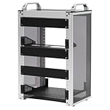 GeeekPi DeskPi RackMate T1 - Custodia per server rack 8U per rete, server, apparecchiature audio, video, mini server, in lega di alluminio e telaio in acrilico