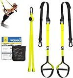 RHINOSPORT Allenamento Sospensione Sling Trainer Set per Allenamento con Sistema di Ancoraggio per Porta, Regolabile, per Fitness, a casa, in Viaggio e per l allenamento in Interni ed Esterni