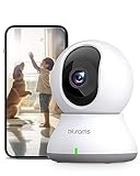 blurams Telecamera Wi-Fi Interno,2K Videocamera Sorveglianza,Rotazione a 360°,Visione Notturna, Tracciamento del Movimento,Audio Bidirezionale Compatibile con Alexa