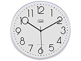 Trevi OM 3508 S Orologio da Muro al Quarzo con Movimento Silenzioso Sweep, Diametro 30 cm, Bianco