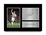 HWC Trading A4 Cristiano Ronaldo Juventus Regali Stampati Autografo Firmato Foto Per Gli Appassionati Di Calcio E Sostenitori - A4