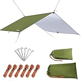Unigear Telo antipioggia Tarp Rain Fly Telo per tenda impermeabile, riparo da trekking pieghevole, leggero, impermeabile per il campeggio e la protezione contro la pioggia, la neve e il sole