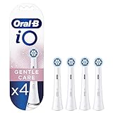 Oral-B iO Gentle Care Testine Spazzolino Elettrico, Confezione da 4 Testine di Ricambio Bianche, Pulizia Delicata ed Efficace di Gengive e Denti Sensibili