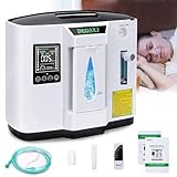 DEDAKJ Concentratore di Ossigeno, 1-7L / min Flusso 93%±3% Elevata Purezza, Ossigeno Generatore Portatile Con Telecomando, Certificato CE, Casa e Viaggi