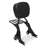 Sissy Bar + Portapacchi per Harley Davidson Sportster 883 R Roadster (XL 883 R) 04-15 nero