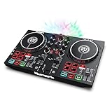 Numark Party Mix II - Console DJ a 2 Canali per Serato DJ Lite, con Scheda Audio Integrata, Presa Cuffie, Controlli Pad, Crossfader, Jog Wheel e Luci da Discoteca