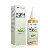 Wansiven Toning all acido glicolico, soluzione tonificante all acido glicolico al 7% riduce i pori dilatati, esfolia, idrata, Toningesfoliante acido con vitamina C e aloe vera 100 ml