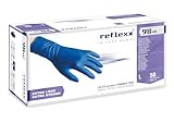 Reflexx R98, Guanti Hi-Risk in Lattice senza Polvere Gr. 18.5, 50 Pezzi, Blu