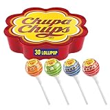 Chupa Chups Daisy Box, 30 Lollipop, Lecca Lecca, Ciliegia, Confezione da 1, ottime da condividere