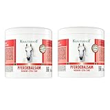 Kräuterhof® Balsamo per cavalli Duo Set riscaldante e extra forte (2 x 500 ml) – Gel massaggiante per muscoli stanchi e articolazioni con effetto termico, cura per dolori muscolari, tensioni alla