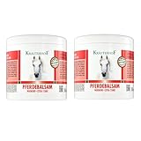 Kräuterhof Balsamo per cavalli riscaldante, extra forte (2 x 500 ml) – Gel massaggiante – Supporto per dolori articolari, tensioni della schiena e dolori muscolari.
