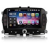 Erisin 7 pollici 8-Core 4GB+64GB Android 13 Autoradio GPS Navigatore per Fiat 500 500C 500S 500E 500 Hybrid Supporto CarPlay Android Auto Bluetooth 5.0 WiFi DSP DAB+ FM RDS OBD2 Schermo Tattile SWC 4G