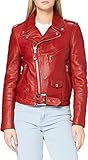 Schott NYC LCW8600, Giacca di Pelle, Donna, Rosso (Rouge), L