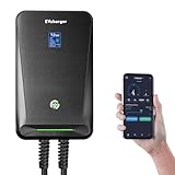 EV Stazione di Ricarica Tipo 2, 7KW Caricabatterie per Auto Elettriche Intelligenti Wallbox con 5M Cavo,32A Monofase EV Charger IEC 62196-2 con Controllo App,Potenza regolabile