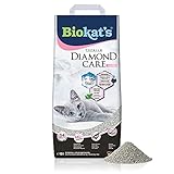 Biokat s Diamond Care Fresh profumata, Lettiera per gatti a grana fine con carbone attivo e aloe vera, 1 Sacco, 1 x 10 L