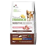 Natural Trainer Sensitive No Grain Cibo per Cani Small&Toy con Maiale e Patate- 2kg