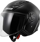 LS2, Casco Moto Jet AIRFLOW II gloss black, M