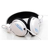 WESC BONGO white/blue headphones per DJ iPhone iPad iPod