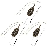 Chacerls 3PCS Fishing Inline Method Feeder,Esche da Pesca Metodo Inline Carp Fishing Feeder Set 3 Attrezzatura Accessori di Pesca con Facile Rilascio Bait Forma Carp Tackles Stile Europeo