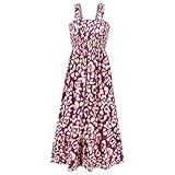 CNYMFF Women s Dress Summer Summer Summer Floral Maxi Dress Square Neck ORD Abbigliamento Maxi Gonna A Doppio Strato-E-XL