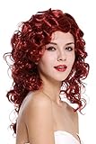 WIG ME UP - 0051-ZA14/ZA12 Parrucca Donna Carnevale Halloween Ricci Super voluminosi Chioma riccia Rosso Mèches Lunga Femme Fatale