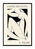 G-factory design Quadro Stampa su Tela, Matisse, opere d  autore, Nudo Astratto, Vintage Parigi 1952. (50 x 70 cm)