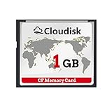 Cloudisk Compact Flash Card 1GB CF 2.0 Prestazioni per fotocamere digitali vintage e attrezzature industriali (1GB CompactFlash)