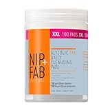 Nip+Fab Nip + Fab Glycolic Acid Fix, Pads di pulizia con acido glicolico per uso quotidiano, Acido ialuronico, Amamelide, Acido AHA, Pulizia, Illuminazione, 100 pezzi