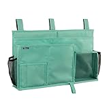 Surblue Comodino Caddy Appeso Letto Organizzatore Borsa Portaoggetti 8 Tasche Verde