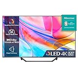 Hisense 55" QLED 4K 2023 55A72KQ, Smart TV VIDAA U6, Dolby Vision, HDR 10+, Game Mode Plus, Alexa Built-in, VIDAA Voice, Tuner DVB-T2/S2 HEVC 10, lativù 4K