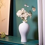 Vaso di ceramica Jingdezhen vasi di fiori alti per l arredamento della casa soggiorno in piedi grande porcellana lunga fatta a mano abbastanza antico accessori cinesi orientali insoliti (blu e
