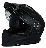 Protectwear Cross Enduro Casco Moto Parasole Integrata e Visiera V331-SM-M, V331-SM Uomo, Nero, M