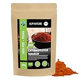 Peperoncino di Caienna Bio in polvere (100g), Pepe di Cayenna Bio macinato da coltivazione biologica controllata, Peperoncino di Cayenna 100% naturale, senza additivi