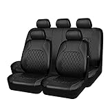 Mulcort 9 Pezzi Coprisedile per Auto Coprisedile Universale in Pelle PU Set Completo di Accessori Interni per Auto per Veicolo SUV per Auto