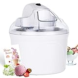 Vpcok Direct Macchina del gelato 1,5L Gelatiera Autorefrigerante Macchina Gelato Macchina del Gelato con Bocca sul Grande Coperchio Visibile Macchina per Gelato Pronto in 30 min