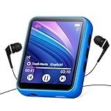 32GB Lettore MP3 con Bluetooth 5.0, Portatile Hi-Fi Sound Lettore di musica con Altoparlante, Line-in Registratore Vocale, Radio FM, e-book, Full Touch Schermo, Supporto fino a 128 GB di schede