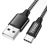 RAVIAD Cavo USB C 1M, Cavo USB Type-C Nylon Ricarica Rapida Cavo USB Tipo C per Samsung Galaxy S23/S22/S21/S10/ S9/A30/A40/A50/A70/A20e, OnePlus 6T/9, Google Pixel 5 - Nero