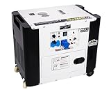Pro-Lift-Montagetechnik Generatore di corrente Silent Diesel Aggregato, 5,5 kW, 230 V, elettrogeno di emergenza, 5500 W, raffreddato ad aria