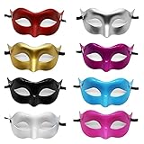 8Pcs Maschera Da Ballo In Maschera Maschere Di Travestimento,Maschera Per Mascherata Maschere Veneziana Coppia Maschera,Maschera Mascherata Per La Decorazione Di Feste In Maschera (Colore Misto)