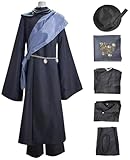 bi bi hou Undertaker Cosplay Costume Set Anime Kuroshitsuji Cosplay Undertaker Uniforme Natale Halloween Carnevale Party Stage Performance Costume per Adulti Unisex