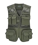 Btmpmcs Gilet da Uomo All aperto Panciotto da Pesca Multitasche Leggero Traspirante Giacca da Lavoro Asciugatura Rapida Sport Giubbotto Senza Maniche Fotografi Gilet da Caccia