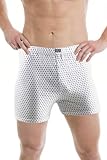 Leo Corsetteria Boxer Uomo Classico Uomo Cotone Maglina Aperto Davanti Bottone.Art205 Tg.7 Bianco Marca Nove