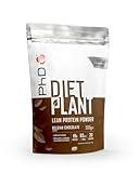 PhD Nutrition Diet Plant Protein Polvere Vegan 500g Cioccolato belga, Polvere di proteine ad alto contenuto proteico con 19g di proteine per porzione, Con CLA e L-Carnitine