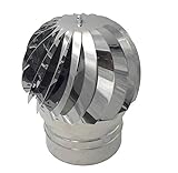 EINSIDE Comignoli girevoli, Cappello eolico per camini in acciaio inox AISI 304, Base tonda Ø 120 mm