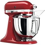 Kitchenaid 5KSM175 - Robot da cucina “Artisan”, rosso imperiale, in metallo, 4,8 l, 36 x 24 x 37 cm