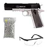 2EAGLE Pack Airsoft Pistola Modello Colt 1911 Bicolore Primavera (RIF.180131)/Materiale: plastica ad Alta Resistenza e Metallo culatta/Potenza 0,5 Joule/consegnato con Accessori