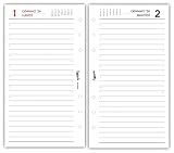 Agendepoint.it - Ricambio Agenda Giornaliera 9,5x17 Cm Bianco Essential A 6 Fori - 2024