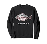 Marconi California PNW Art Nativo Americano Halibut Tribal Felpa