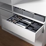 ORLISA PAX100 - Organizer per armadio IKEA Pax, su misura, fondo stabile, lavabile, sistema di organizzazione dei cassetti, set da 6